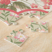 Pastel Rozen Bloemen Patchwork Patroon Legpuzzel (Zijkant)