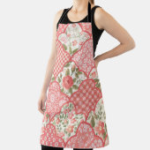 Pastel Rozen Bloemen Patchwork Patroon Schort (Insitu)