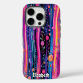 Pastel Rozen en strepen Case-Mate iPhone Case (Achterkant)