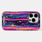 Pastel Rozen en strepen Case-Mate iPhone Case (Achterkant (horizontaal))