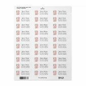 Pastel Rozen Retour Adreslabels Etiket (Full Sheet)