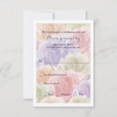 Pastel Rozen RSVP-kaart Kaart (Voorkant)
