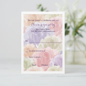 Pastel Rozen RSVP-kaart Kaart (Staand voorkant)