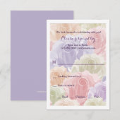 Pastel Rozen RSVP-kaart Kaart (Voorkant / Achterkant)