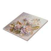Pastel Rozen Schocculptuur Tegeltje (Zijkant)