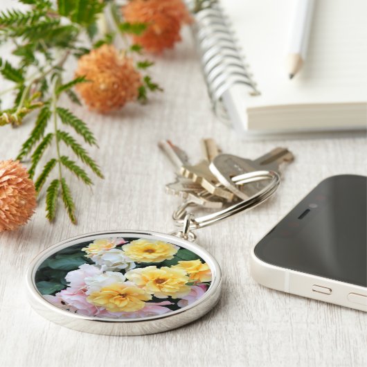 Pastel-Rozen Sleutelhanger (Zijkant)