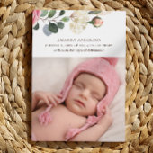 Pastel rozen. Waterverf tuin bloemengeboorte Aankondiging