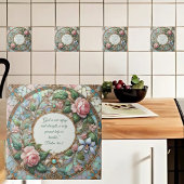 Pastel Rozentuin Aanpasbare Bijbelverzen Tegeltje