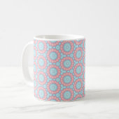 Pastel Rozet Geometrie Koffiemok (Voorkant links)
