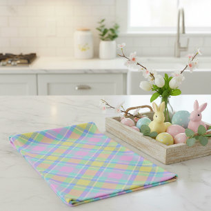 Pastel ruit  theedoek
