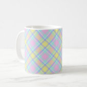 Pastel ruitjespatroon koffiemok (Voorkant links)