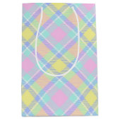 Pastel ruitjespatroon medium cadeauzakje (Voorkant)
