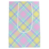 Pastel ruitjespatroon medium cadeauzakje (Achterkant)