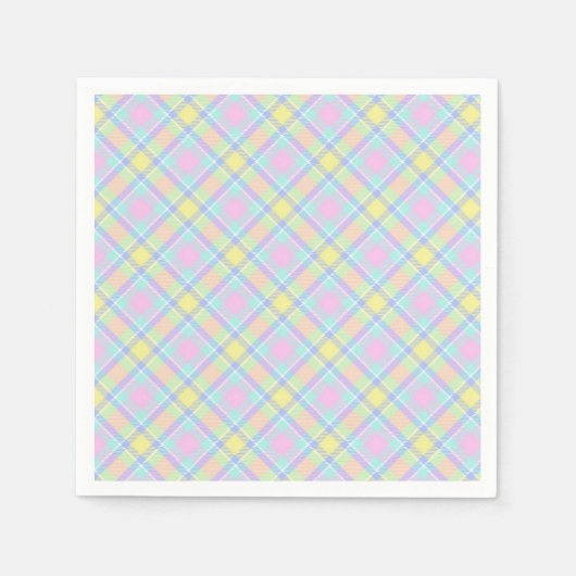 Pastel ruitjespatroon servet (Voorkant)