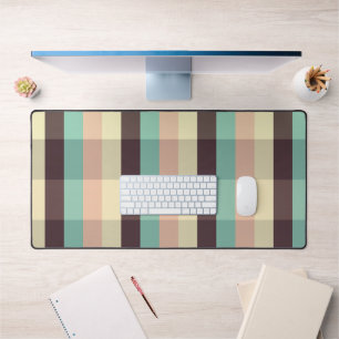 Pastel ruitpatroon in horizontale strepen bureaumat