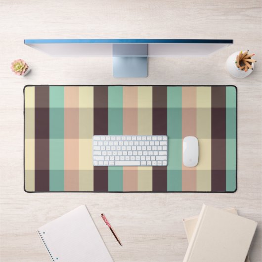 Pastel ruitpatroon in horizontale strepen bureaumat (Kantoor 1)