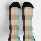 Pastel ruitpatroon in horizontale strepen sokken (Top)