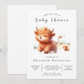 Pastel Rustic Barn Koe Baby shower Kaart (Voorkant / Achterkant)