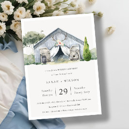 Pastel Rustic Barnyard Boerderij Theme Wedding Inv Bedankkaart