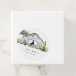Pastel Rustic Dusky Barnyard Boerderij Theme Wedde Bedankjes Labels
