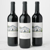 Pastel Rustic Dusky Barnyard Boerderij Theme Wedde Wijn Etiket (Flessen)