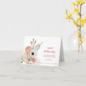 Pastel Rustic Flowers Moederdag Kaart (Gele Bloem)