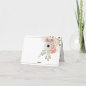 Pastel Rustic Flowers Moederdag Kaart (Achterkant)