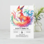 Pastel Rustic Fox Verjaardag Kaart (Staand voorkant)