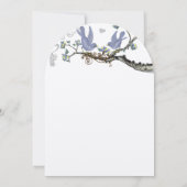 Pastel Rustic Grove Lavender  Birds Wedding Kaart (Achterkant)