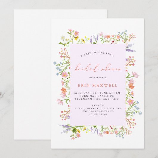 Pastel Rustic Lijst Vrijgezellenfeest Kaart (Voorkant / Achterkant)