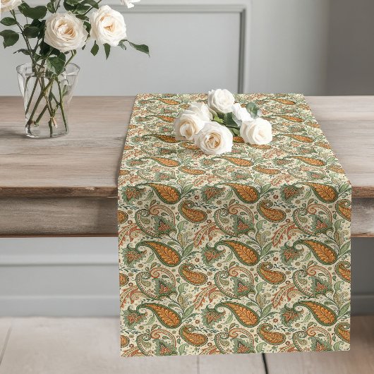 Pastel Rustic Paisley Boho Accent voor uw tafel Lange Tafelloper