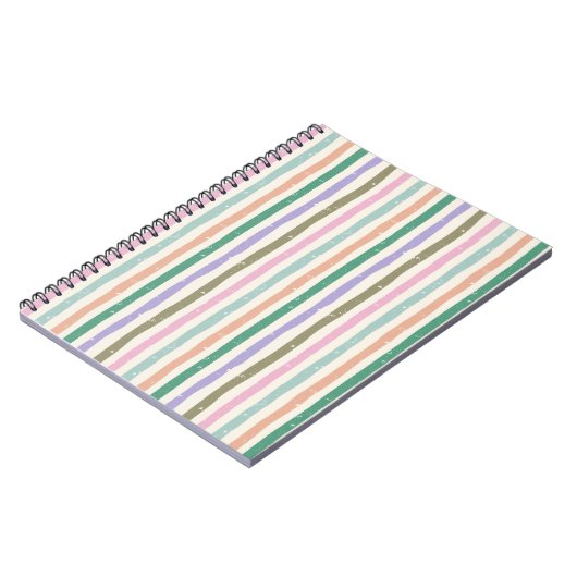 Pastel Rustic Striped Notitieboek (Linkerzijde)