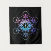 Pastel Sacred Geometry Pattern Wandkleed (Voorkant)