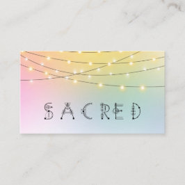** Pastel SACRED String Lights Psychische Reiki Visitekaartje