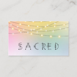 ** Pastel SACRED String Lights Psychische Reiki Visitekaartje