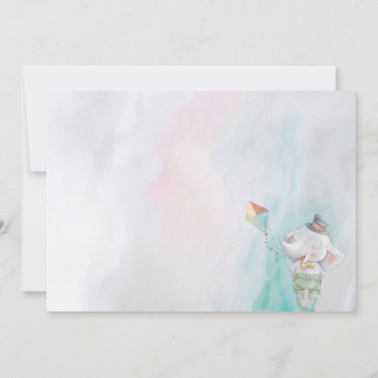 Pastel Safari Animals gepersonaliseerde Birthday P Kaart (Achterkant)