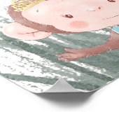 Pastel Safari Animals gepersonaliseerde Birthday P Poster (Hoek)