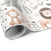 Pastel Safari Kinder inpakpapier (Rol Hoek)