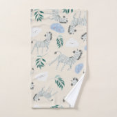 Pastel safari zebra dierpatroon roze crèche bad handdoek (Handdoek)
