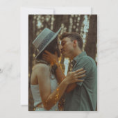 Pastel Sage & Blush Pioen Custom Foto Bruiloft Kaart (Achterkant)