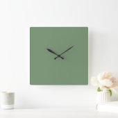 Pastel Sage Green Clock Vierkante Klok (Huis)