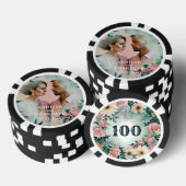 Pastel Sage Green Floral Elegant verloving bruilof Poker Chips (Opstapeling)