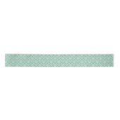Pastel Sage Green Floral Lace Pattern Satijnen Lint (Voorkant)