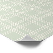 Pastel Sage Green Gingham Poster (Hoek)