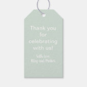 Pastel Sage Groen Cadeaulabel (Voorkant)