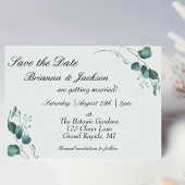 Pastel Sage Groene Eucalyptus Bruiloft Save The Date