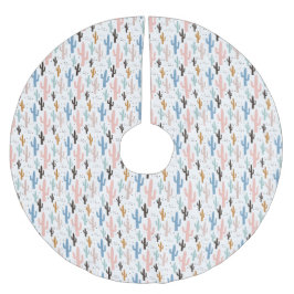 Pastel Saguaro Cactus Pattern Kerstboom Rok