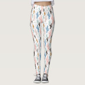 Pastel Saguaro Cactus Pattern Leggings (Voorkant)