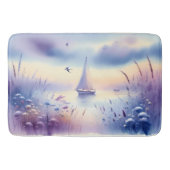 Pastel Sailboat Coastal Dreamscape Badmat (Voorkant)