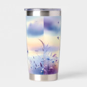 Pastel Sailboat Coastal Dreamscape Geïsoleerde Drinkbeker (Rechts)